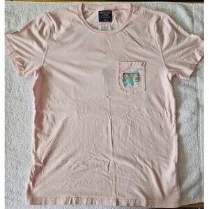 Abercrombie & Fitch Women’s Light Pink Graphic Pocket Tee Y2K A&F Style